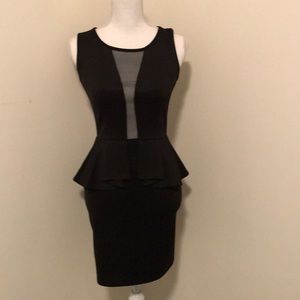 Black Guess Peplum Dress, size medium